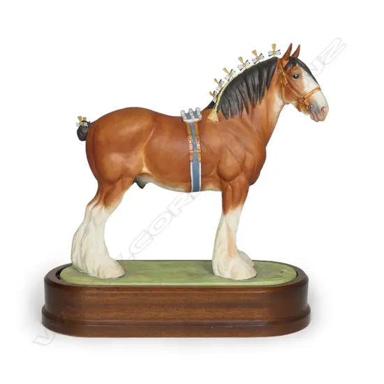 A Royal Worcester figure of a Clydesdale Stallion,