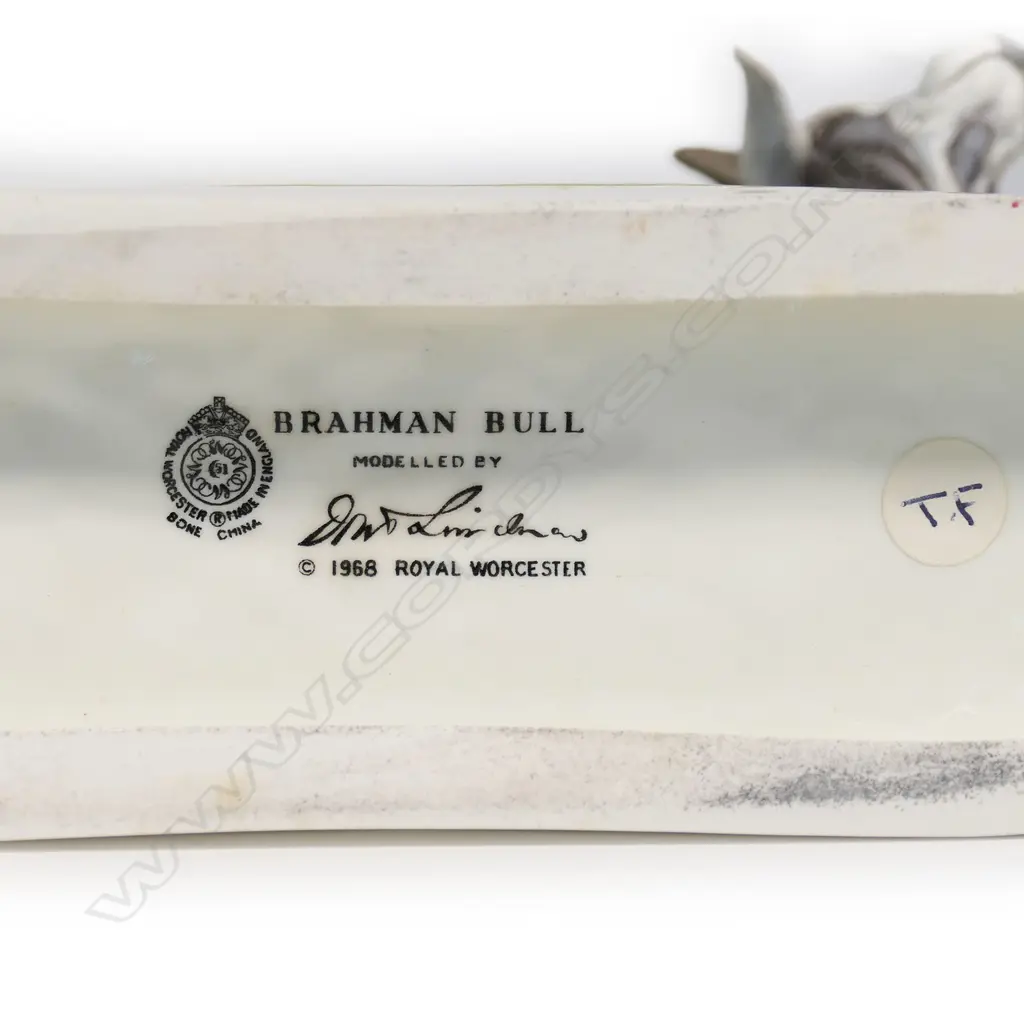 # A Royal Worcester figure of a Brahman Bull, Image 1++