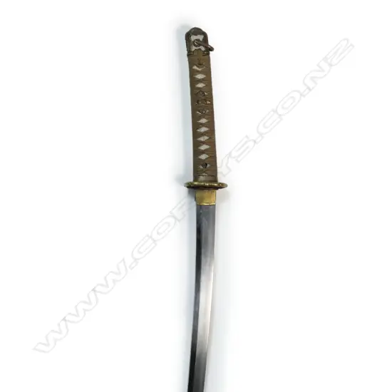 A Japanese WWII katana sword in scabbard,