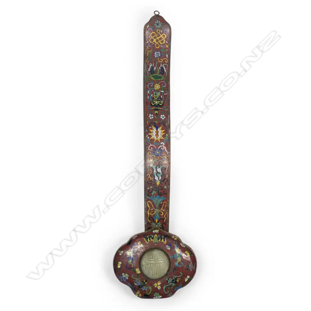 A Chinese cloisonne Ruyi Sceptre, Image 1++