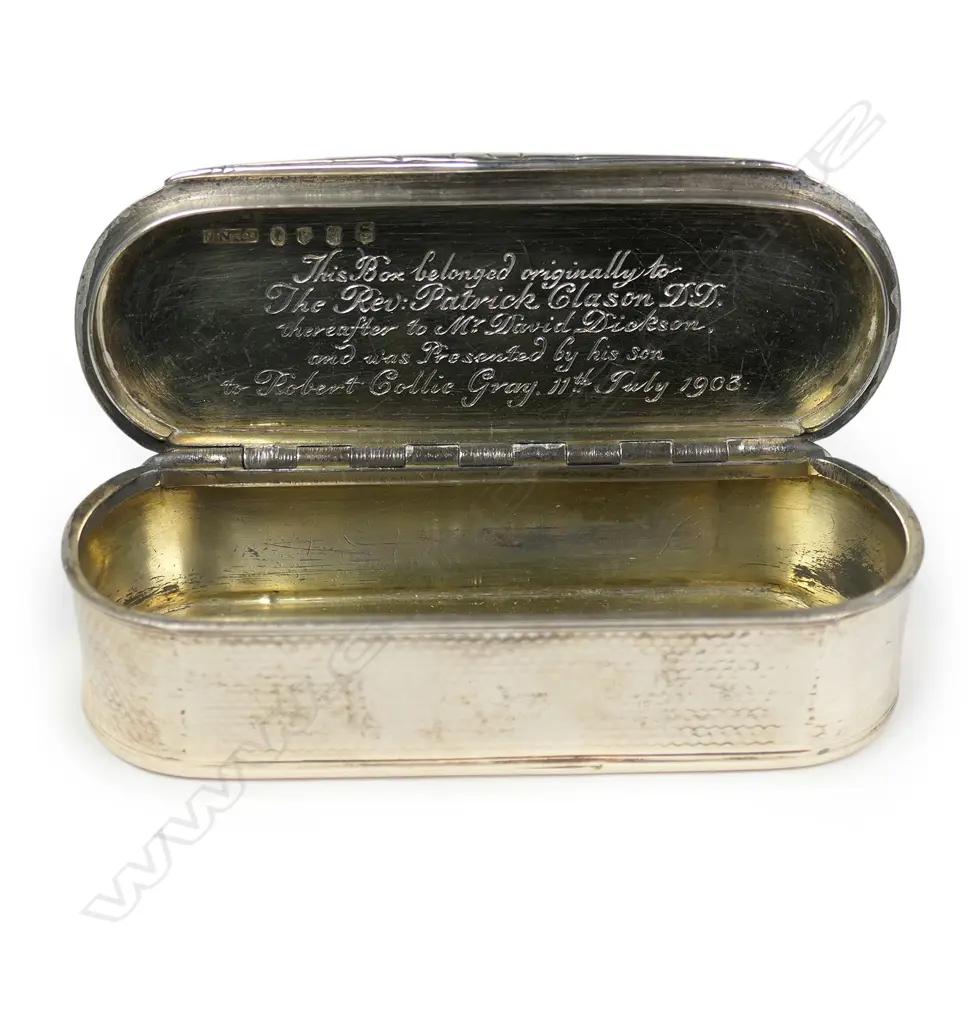 A historic Victorian Scottish silver table snuff box, Image 1++