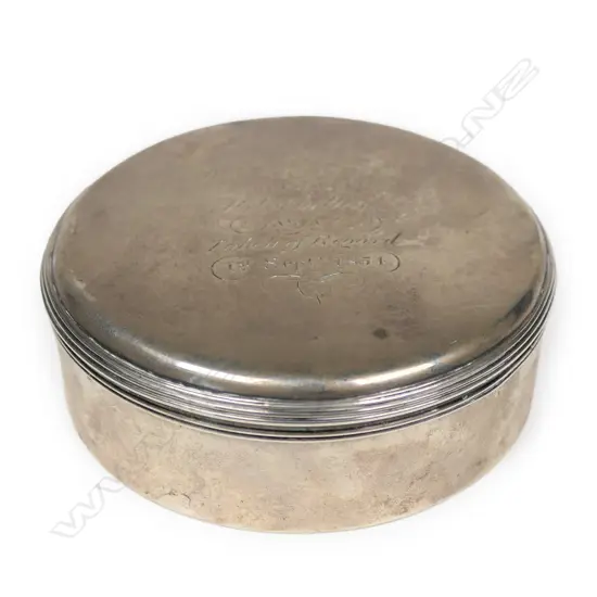 A George III silver presentation box,