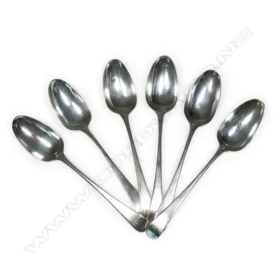 Six George III silver tablespoons,