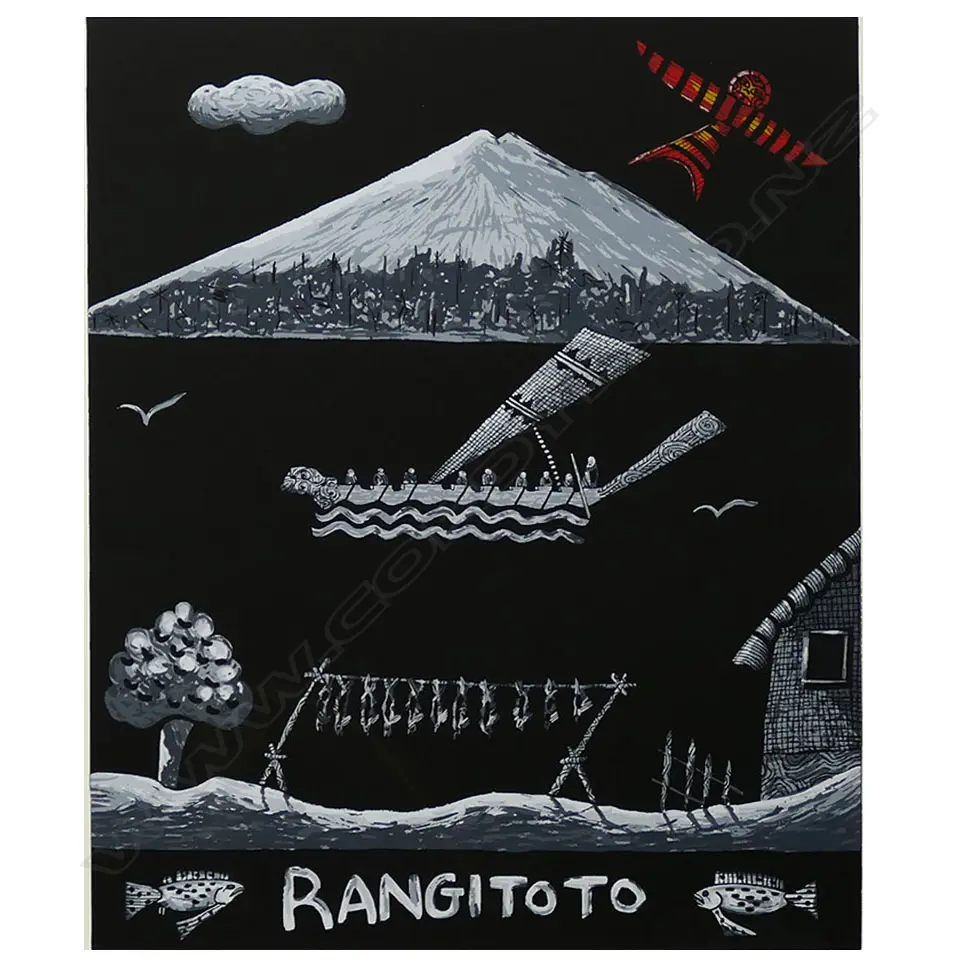 Alan Taylor (NZ 1933-2016) 'Auckland Harbour' (Rangitoto), Image 1++