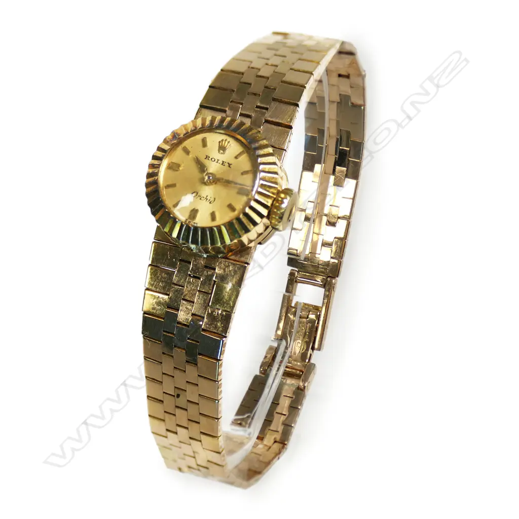 A 1950's 18ct rose gold Rolex 'Orchid' ladies wristwatch, Image 1++