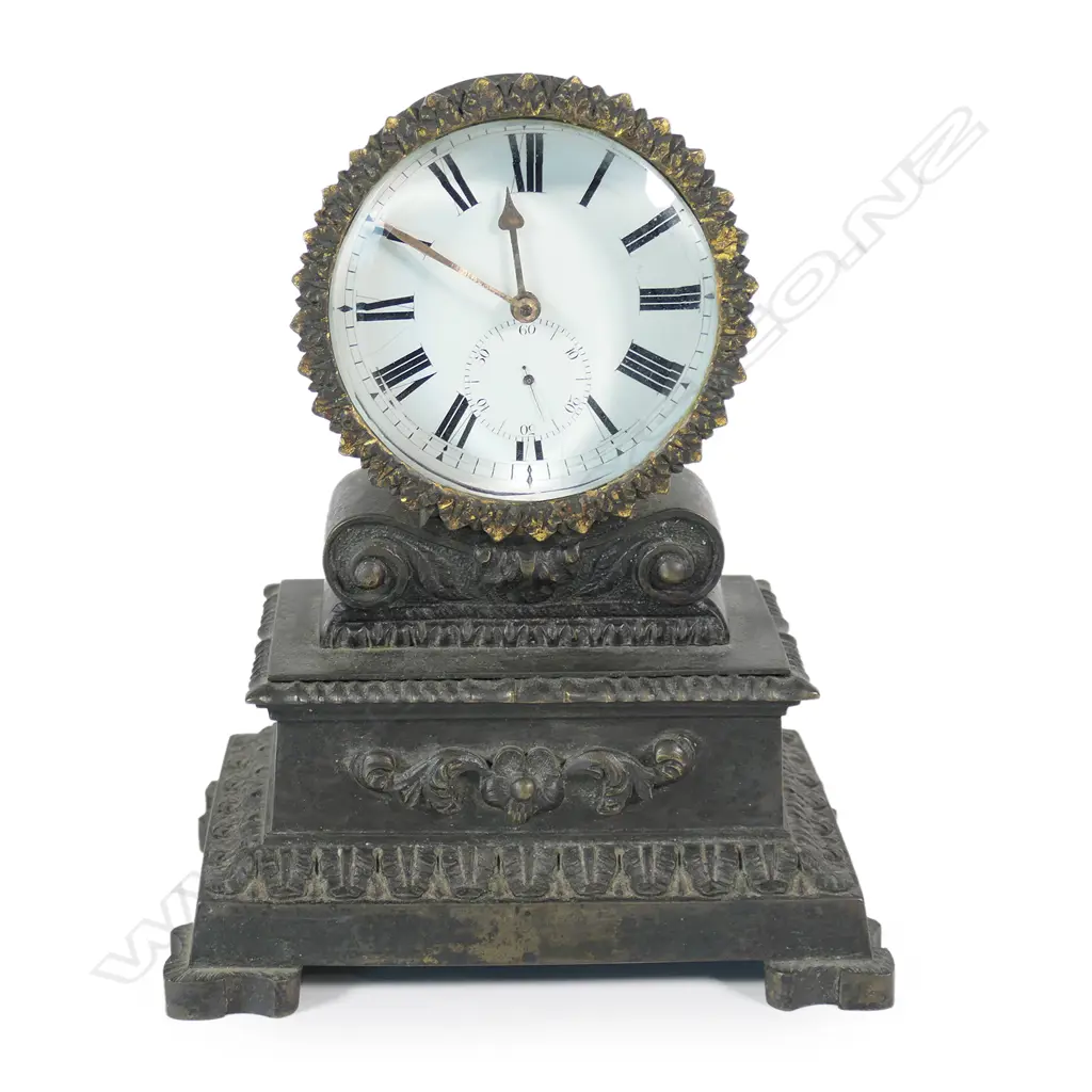 An uncommon Australian movement 19thC small mantel clock, Image 1++
