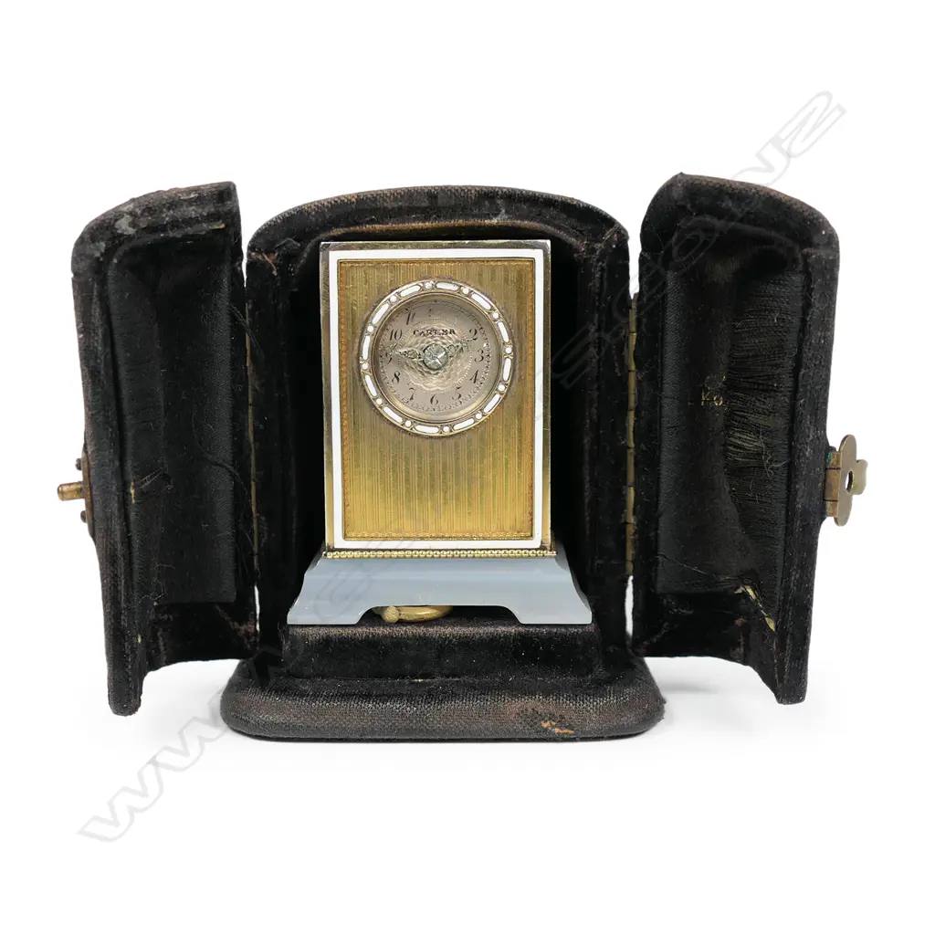 An exquisite Cartier miniature desk clock, Image 1++