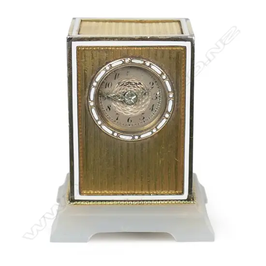An exquisite Cartier miniature desk clock,