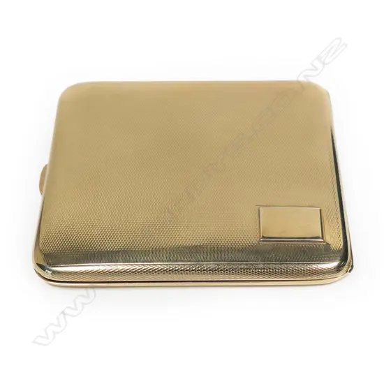 A 1920's 9ct yellow gold cigarette case,