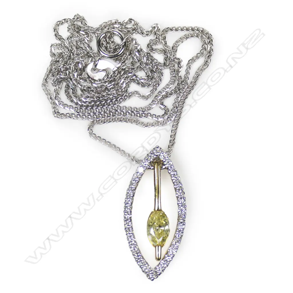 An 18ct white and yellow gold pendant, Image 1++