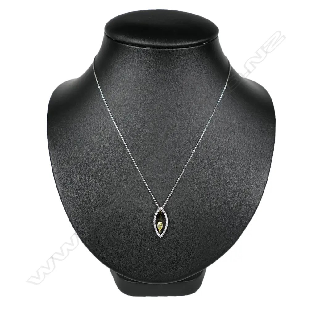 An 18ct white and yellow gold pendant, Image 1++