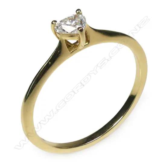 An 18ct gold and diamond solitaire ring,