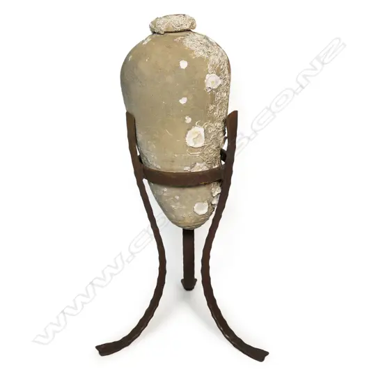 An antique shipwreck find terracotta amphora,