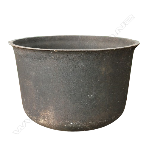 A large 19thC cast iron whale pot, Image 1++