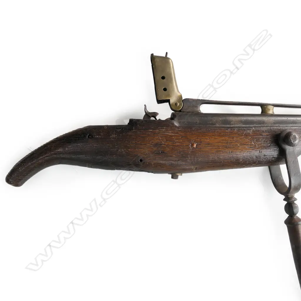 A rare 19thC 1851 William Greener whaling harpoon bow gun, Image 1++