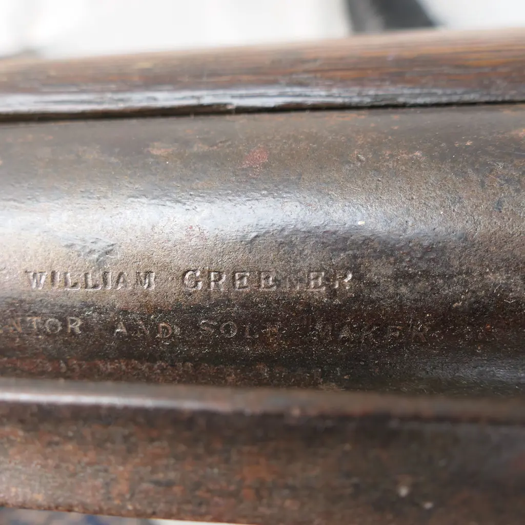 A rare 19thC 1851 William Greener whaling harpoon bow gun, Image 1++