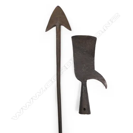 Two antique steel whaling items,