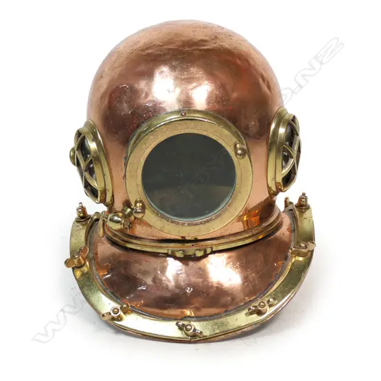 An old and restored diver's helmet,