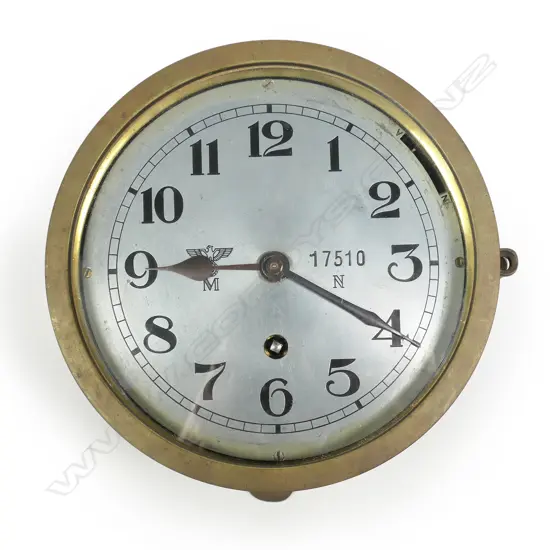 A German WWII U-boat submarine clock,