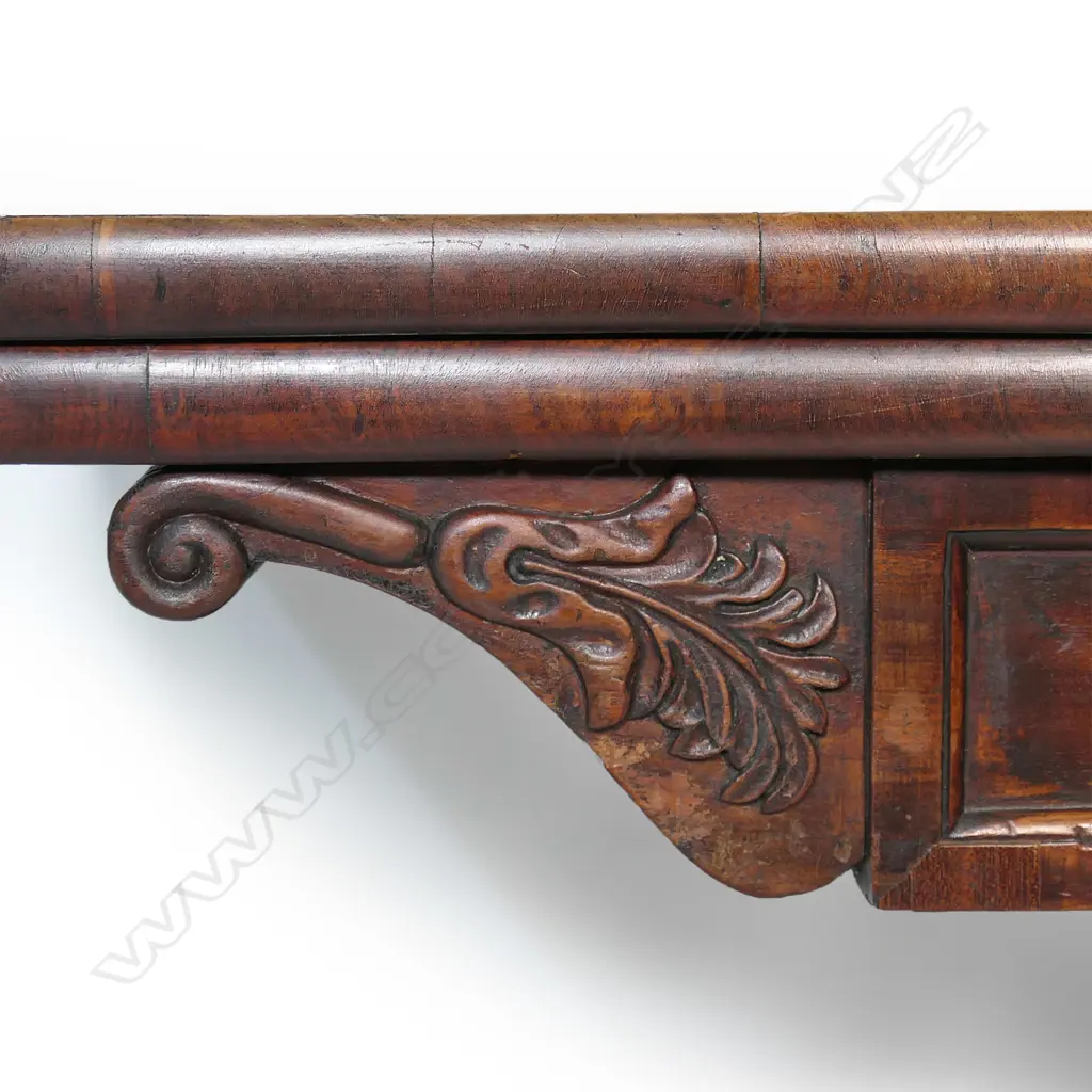 A Regency mahogany flap-top games table, Image 1++