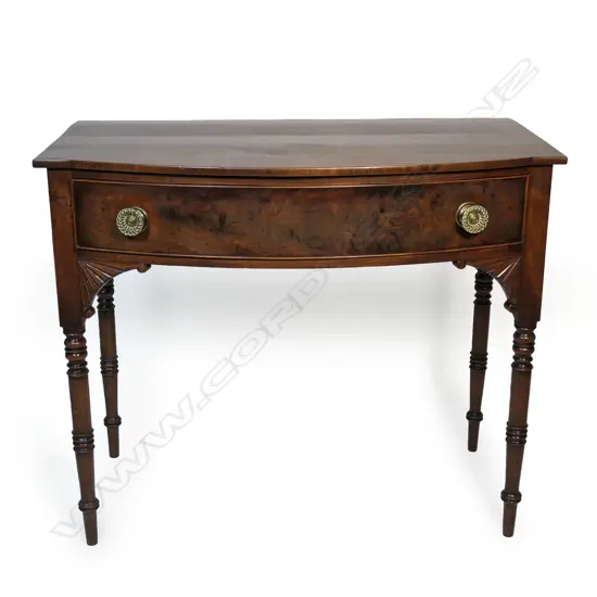 Regency flame mahogany side table,