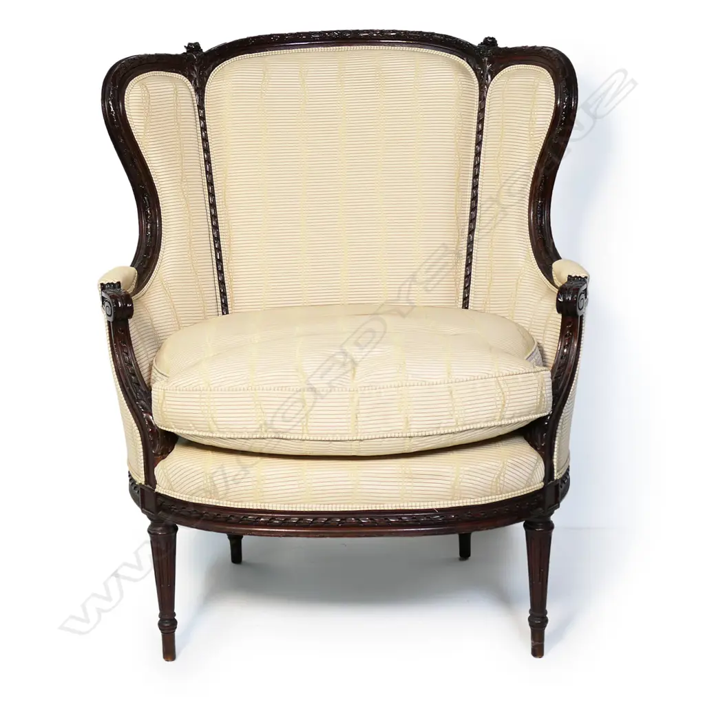 An antique style large French wing back chair, Image 1++
