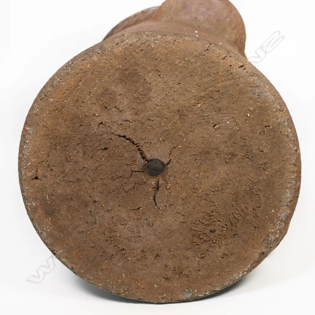 Attributed Brickell (1935 - 2016) dark brown terracotta unglazed 3 cup planter Image 1++