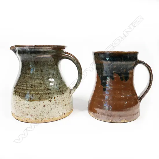 2 Pce Barry Brickell, jug H.130mm & mug  (check with Andrew); jug, H.130mm & mug, H.120mm