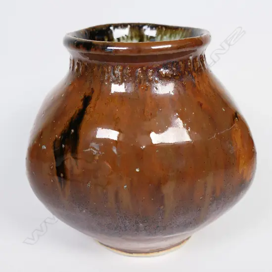 Barry Brickell (1935-2016) vintage stoneware tri-form bottle