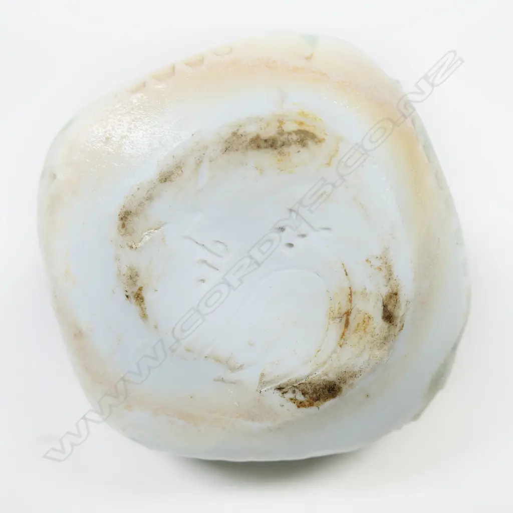 Chester Nealie small squared porcelain poison bottle celadon glaze, loss to one edge, H.75mm. Image 1++