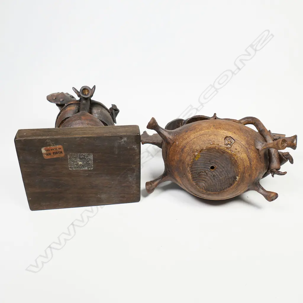 Two whimsical Ian Firth figural sculptures: Don Quixote & Sancho Panza Image 1++