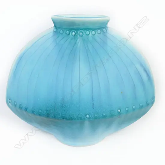 Ian Firth matte blue glazed vase