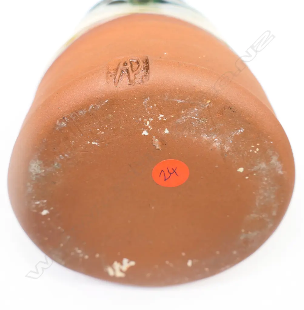 Andrew Van der Putten stoneware flagon w strap handle Image 1++