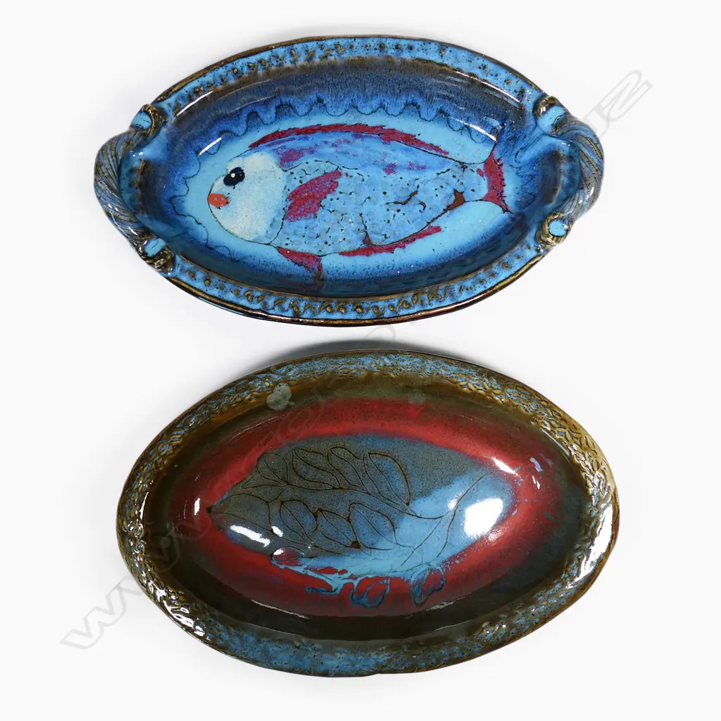 Ennis Oliver 2 oval platters Image 1++