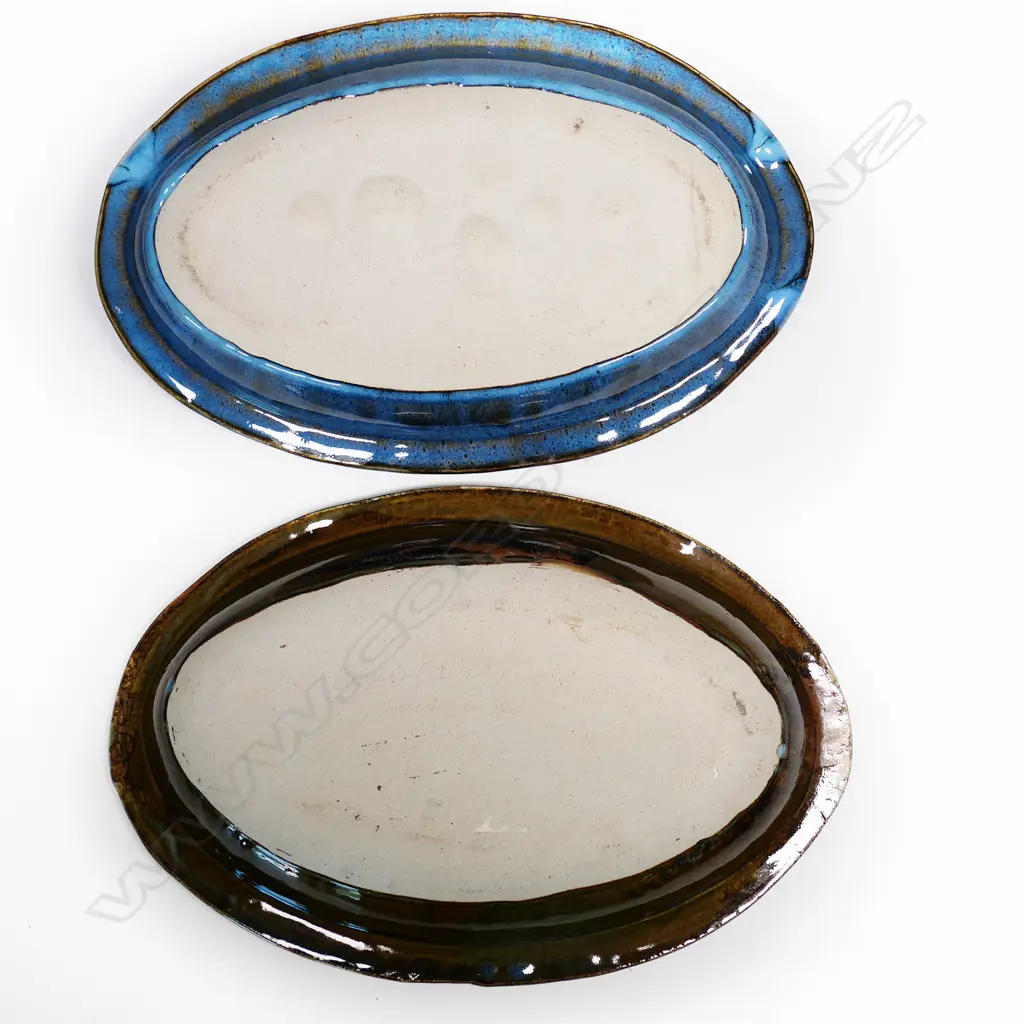 Ennis Oliver 2 oval platters Image 1++