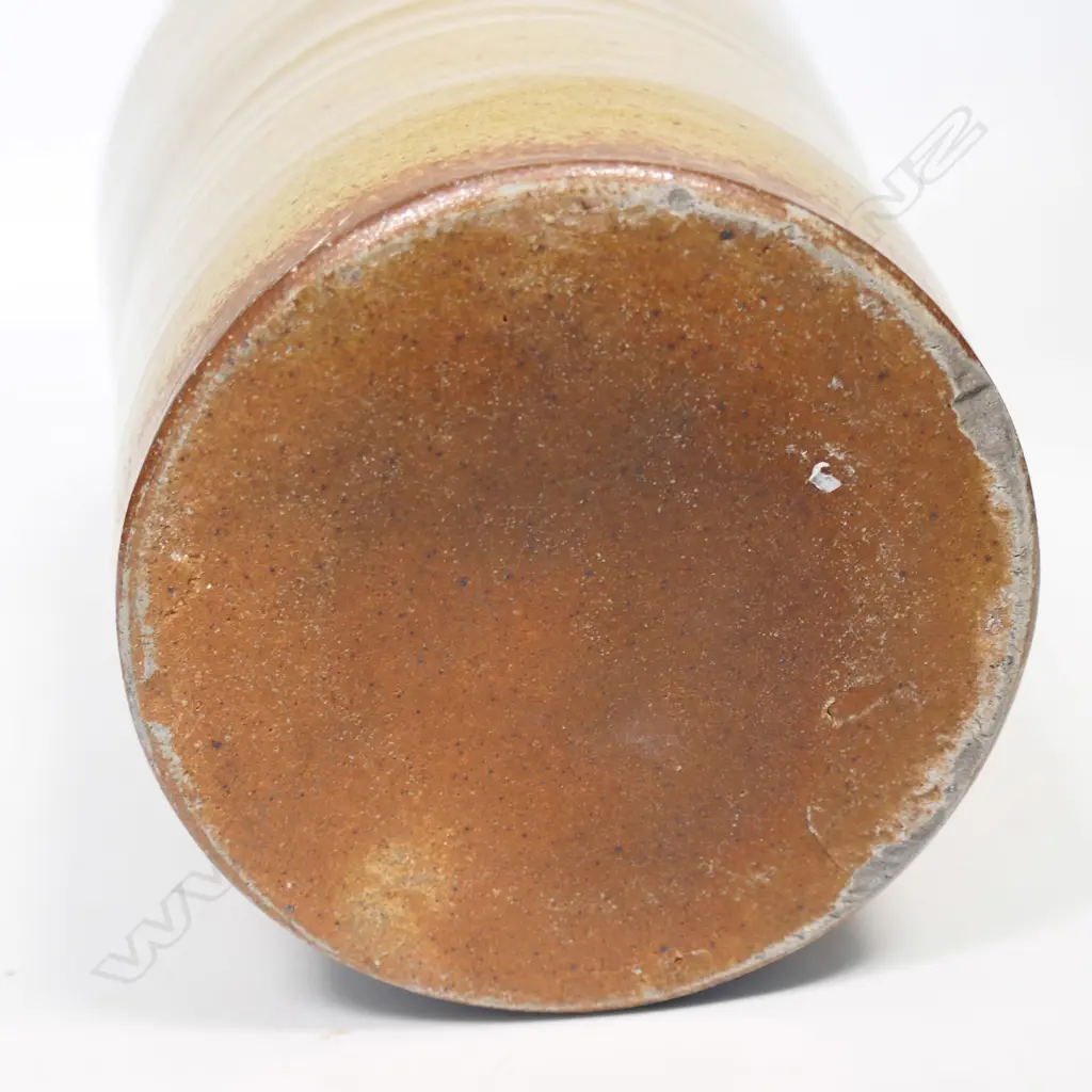 Steve Fullmer urn shaped vessel with handles. Green and brown tones. H.360mm. Image 1++
