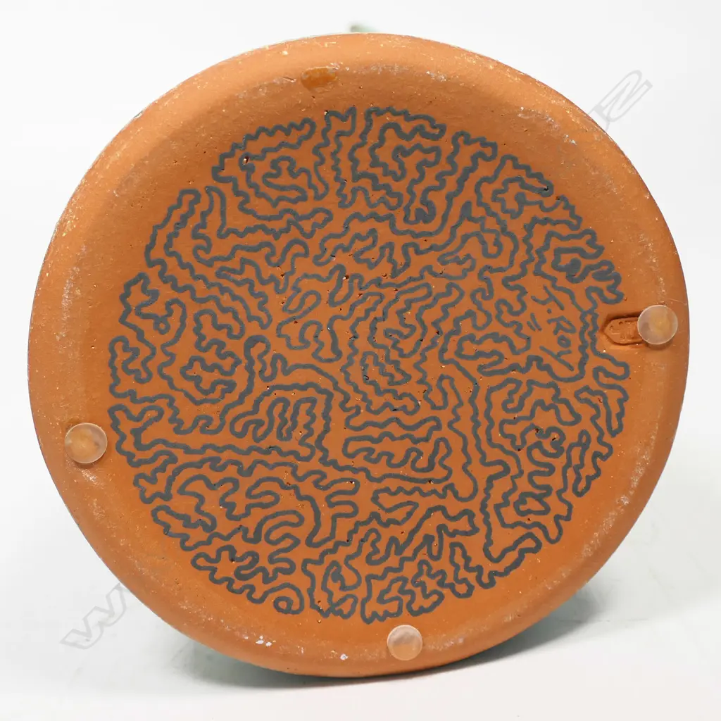 (F19) John Roy 'Conflict and Resolution'. H 580mm. Ceramic w pale matte glaze patinated bronze colour. Image 1++