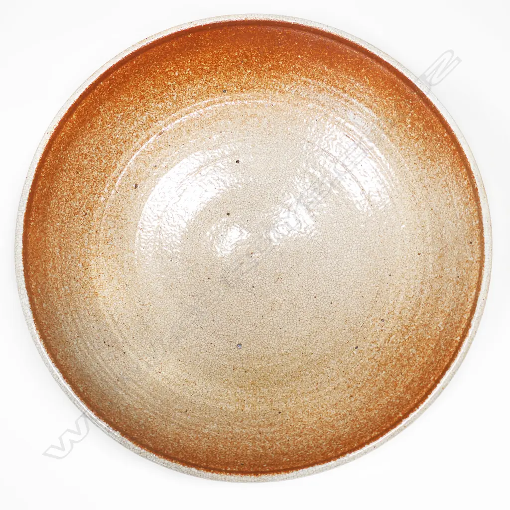 Ross Mitchell-Anyon (1954 - 2022) large shino glaze bowl. Dia.400 x 135mm Image 1++