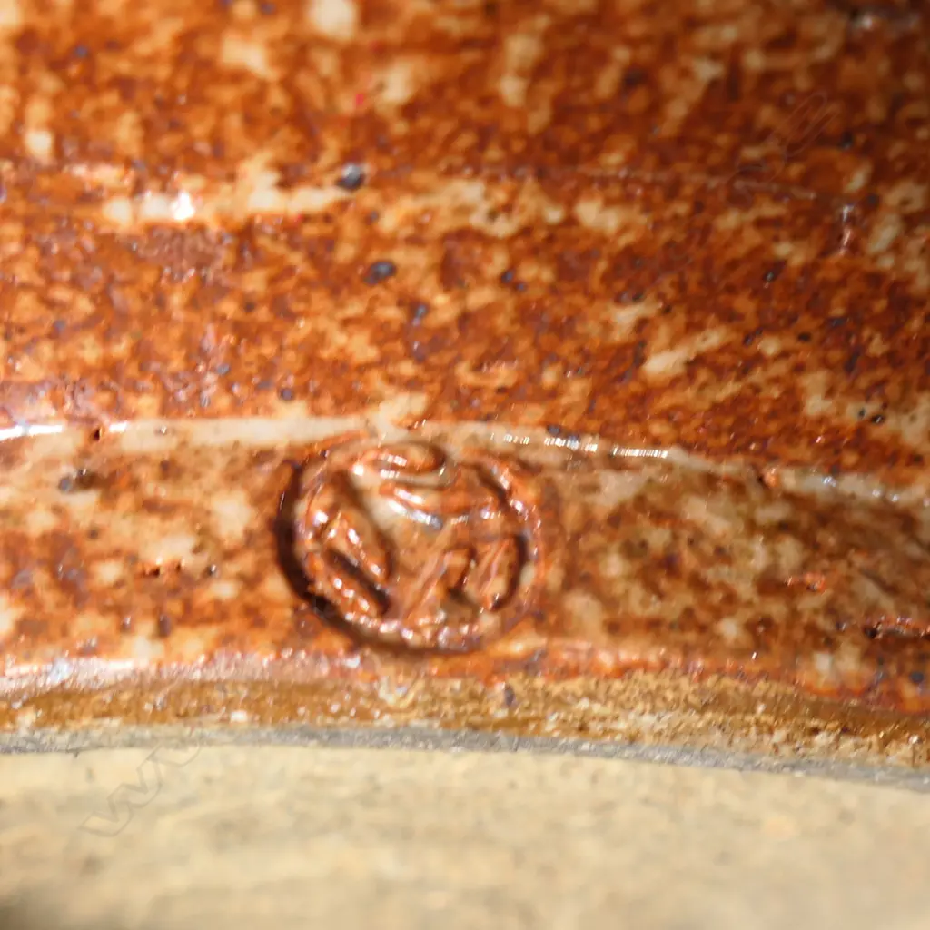 Ross Mitchell-Anyon (1954 - 2022) large shino glaze bowl. Dia.400 x 135mm Image 1++