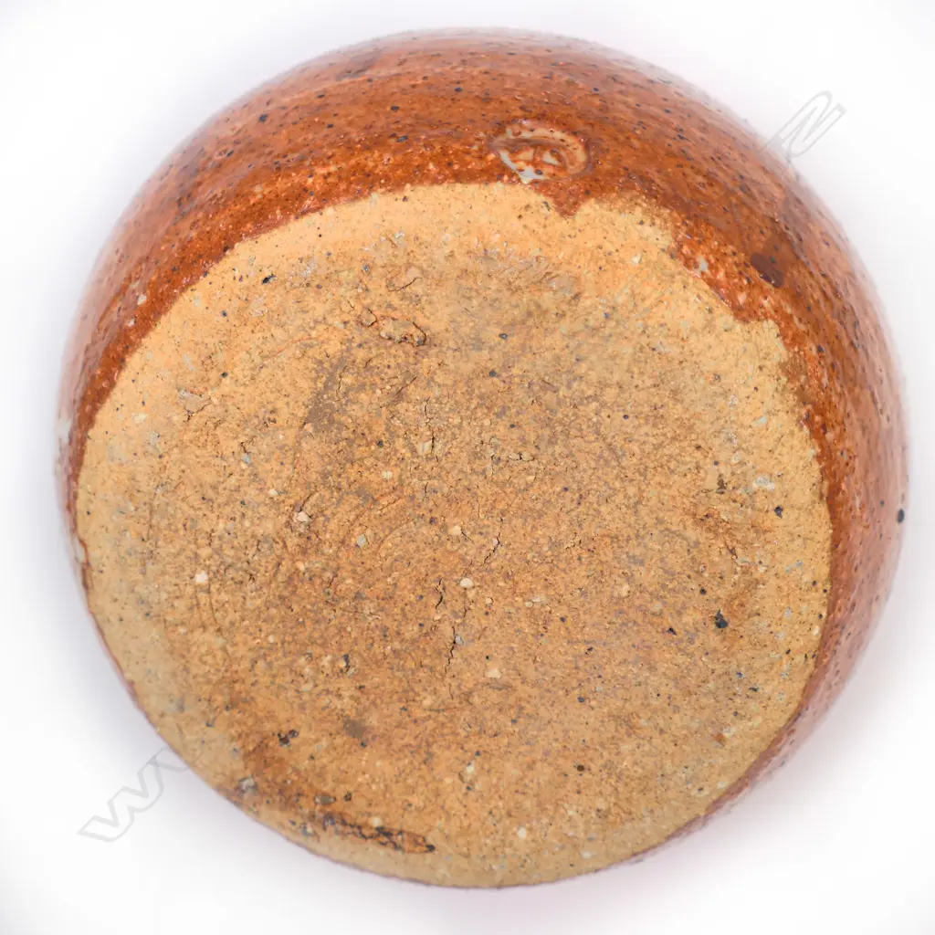 Don Thornley bulbous shaped jug. Shino glaze. H.200mm. Image 1++