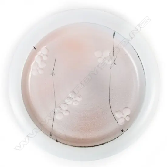 Peter Shearer platter pink blush florals. Dia.365mm.