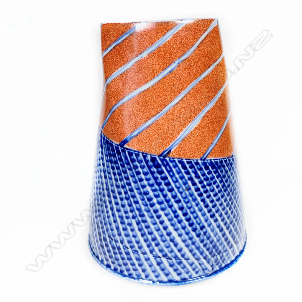 Kevin White (AU) red blue & white porcelain vase Image 1++