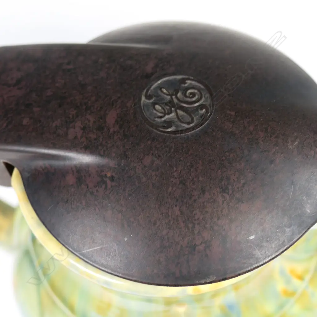 A Temuka Ware mottled glaze pottery electric jug Image 1++