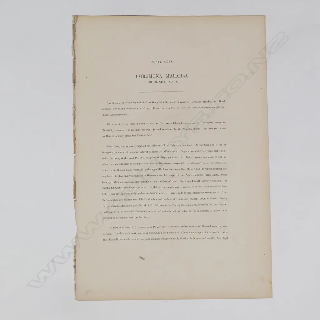 George French Angas (1822-1886) 'Horomona Maruhau' Image 1++