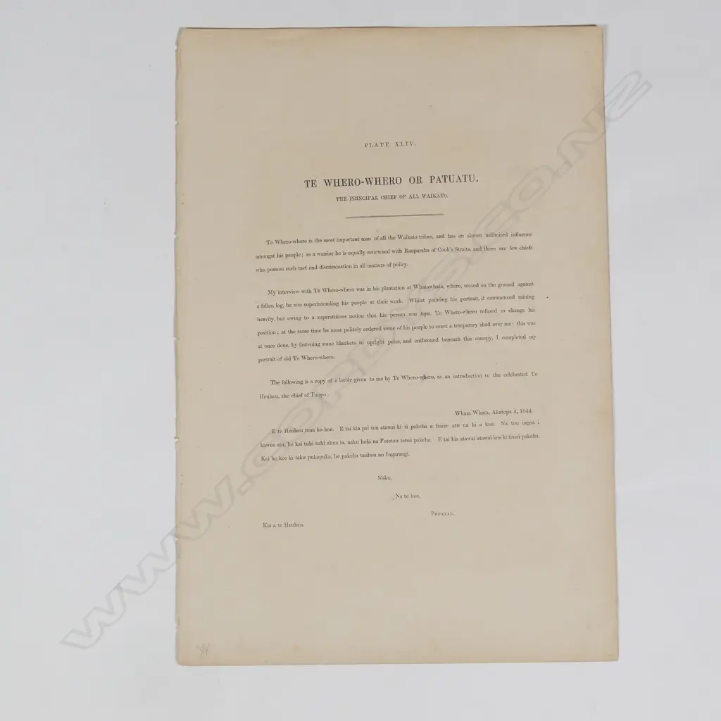 George French Angas (1822-1886) 'Te Werowero - Te Waru - Te Pakaru' Image 1++