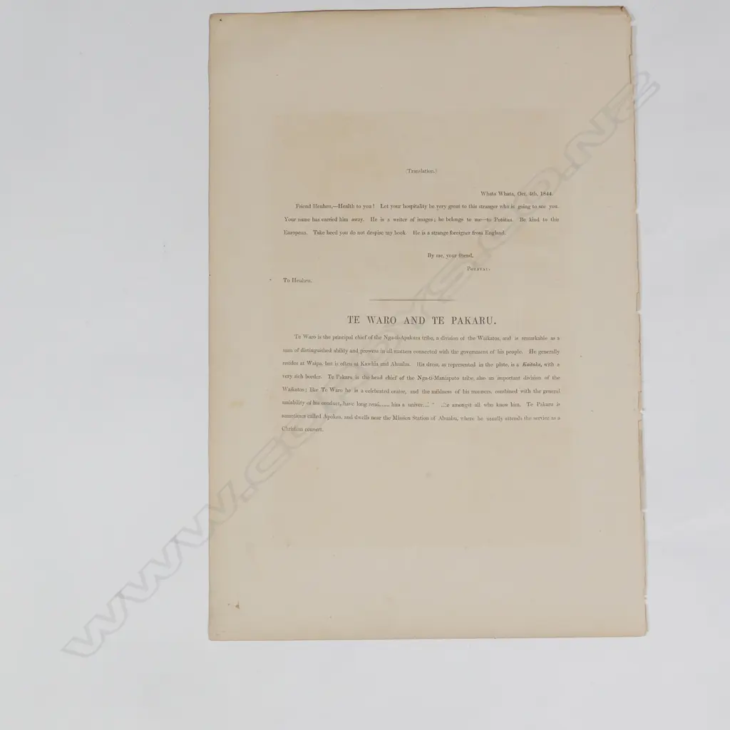 George French Angas (1822-1886) 'Te Werowero - Te Waru - Te Pakaru' Image 1++