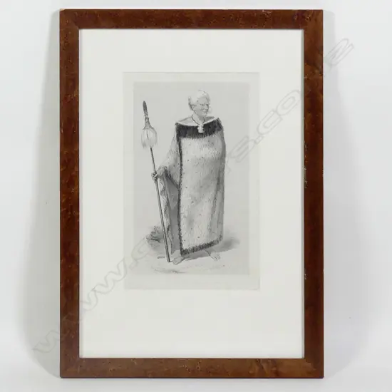 Charles Decimus Barraud (1822-1897) Rangihaieta lithograph