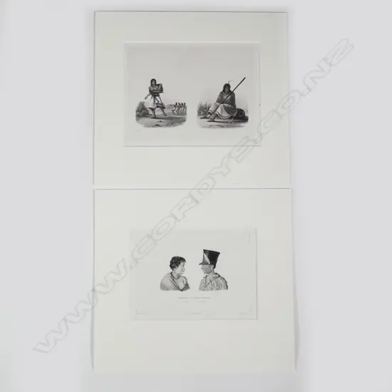 Two early New Zealand historical portrait lithographs