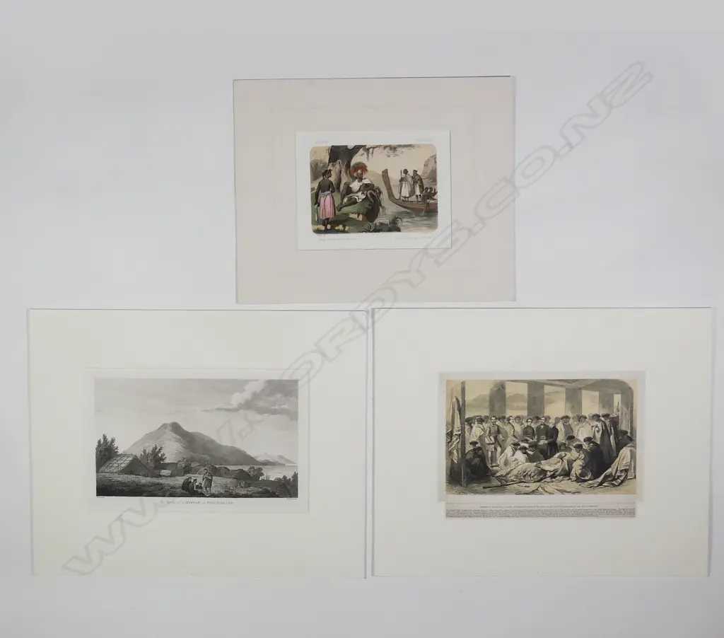 Three early New Zealand historical prints Image 1++