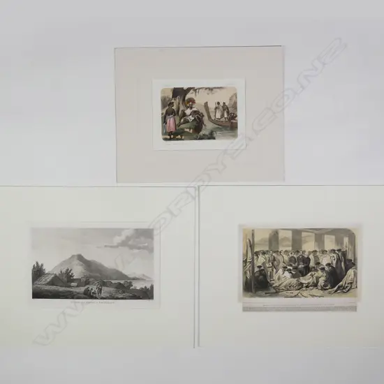 Three early New Zealand historical prints